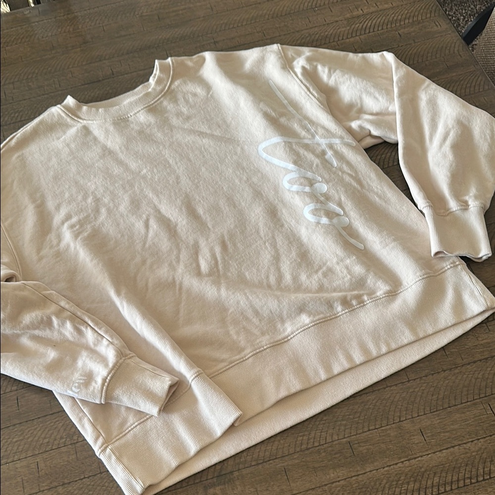 Cream “Too Comfy” Crewneck Sweatshirt